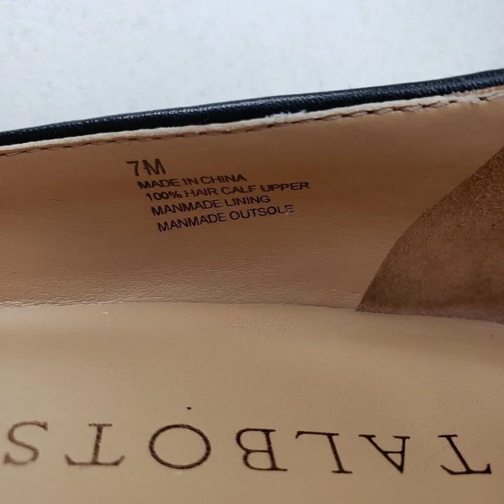 Talbots Leopard Print Laney Wedge Womens 7 Brown Calf Hair Low Closed Toe Heel